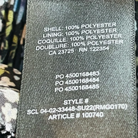 Aritzia Wilfred Pleated Floral Daydreamer V-Neck blouse, long sleeve comfy Large - Picture 5 of 6